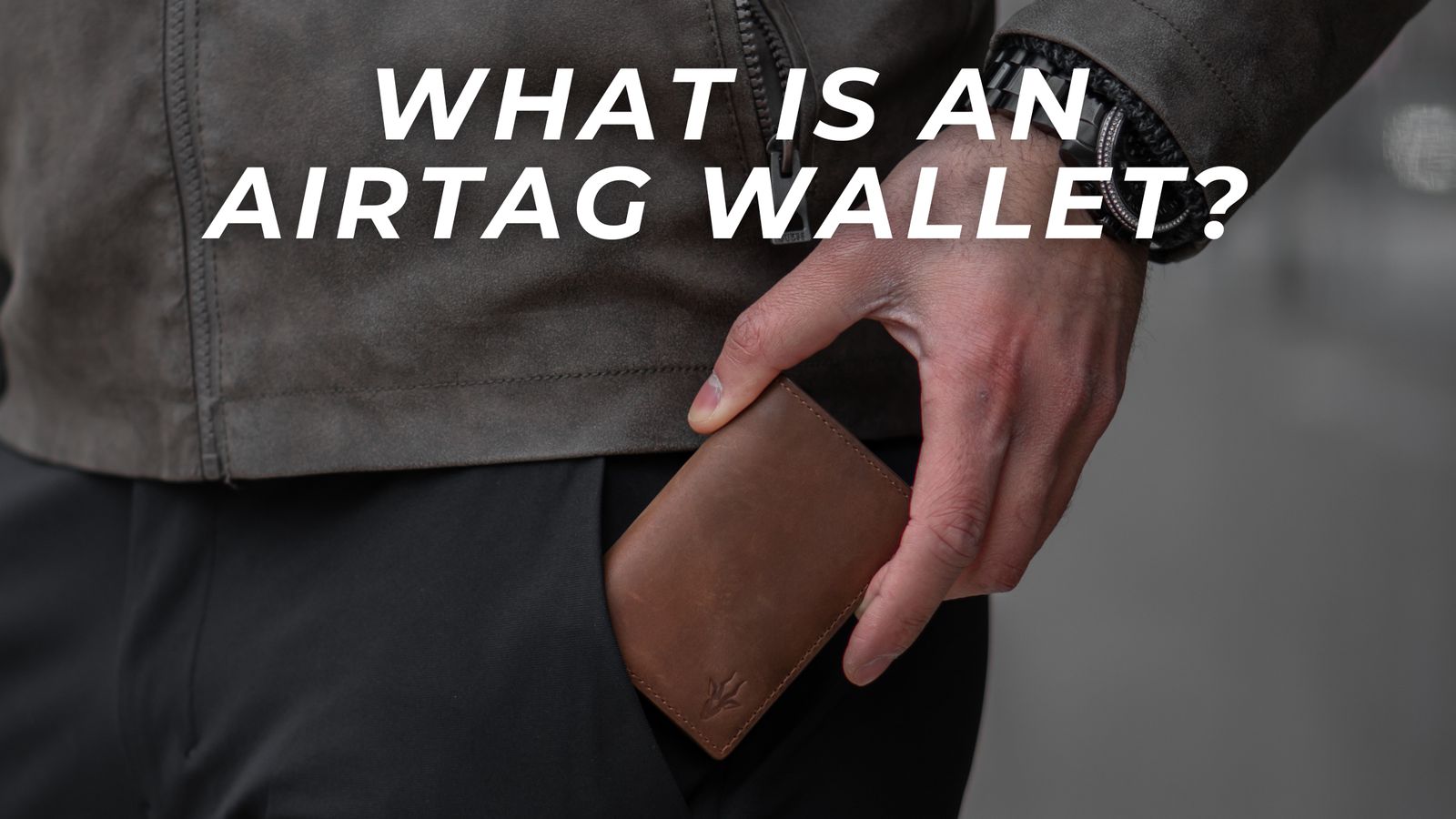 what is an airtag wallet with man putting modern airtag wallet in pocket